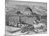 U. S. Capitol under Construction-null-Mounted Photographic Print
