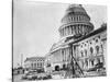 U. S. Capitol under Construction-A.J. Russel-Stretched Canvas