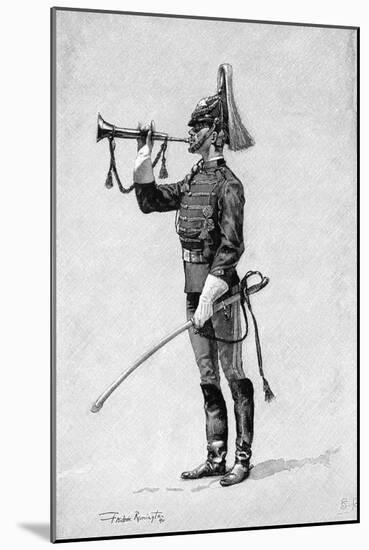 U.S Cavalry Bugler-Frederick Remington-Mounted Art Print