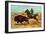 U.S. Cavalry Hunting Buffalo-Charles Shreyvogel-Framed Art Print