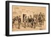 U.S. Cavalry Hunting Garza Men on the Rio Grande, C.1892 (W/C on Paper)-Frederic Remington-Framed Giclee Print