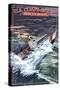 U.S. Coast Guard - 44 Foot Motor Life Boat-Lantern Press-Stretched Canvas