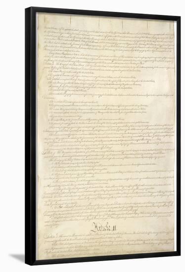 U.S. Constitution Page 2 Art Poster Print-null-Framed Poster
