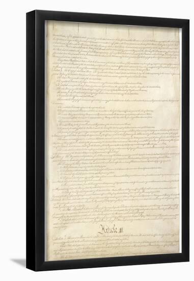 U.S. Constitution Page 2 Art Poster Print-null-Framed Poster