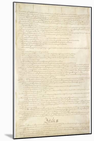 U.S. Constitution Page 2 Art Poster Print-null-Mounted Poster