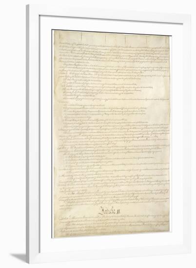 U.S. Constitution Page 2-null-Framed Art Print