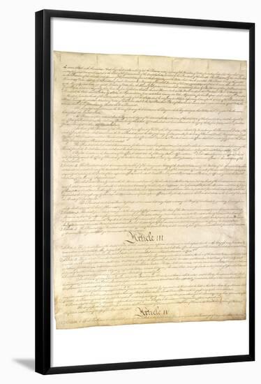 U.S. Constitution Page 3 Art Poster Print-null-Framed Poster