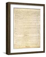 U.S. Constitution Page 3 Plastic Sign-null-Framed Art Print