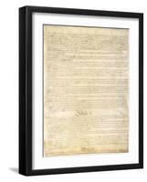 U.S. Constitution Page 3 Plastic Sign-null-Framed Art Print