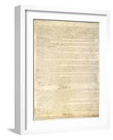 U.S. Constitution Page 3 Plastic Sign-null-Framed Art Print