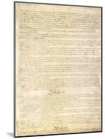 U.S. Constitution Page 3 Plastic Sign-null-Mounted Art Print