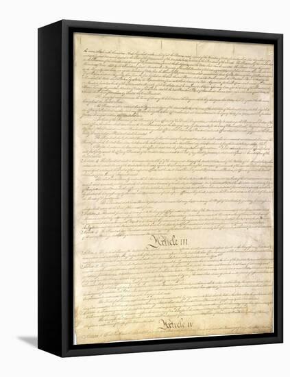 U.S. Constitution Page 3 Plastic Sign-null-Framed Stretched Canvas