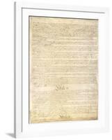 U.S. Constitution Page 3 Plastic Sign-null-Framed Art Print