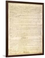 U.S. Constitution Page 3 Plastic Sign-null-Framed Art Print