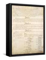 U.S. Constitution Page 4 Plastic Sign-null-Framed Stretched Canvas