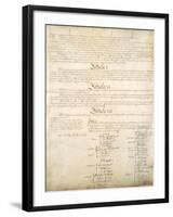 U.S. Constitution Page 4 Plastic Sign-null-Framed Art Print