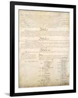 U.S. Constitution Page 4 Plastic Sign-null-Framed Art Print