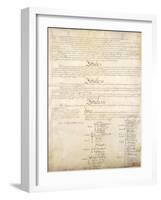 U.S. Constitution Page 4 Plastic Sign-null-Framed Art Print