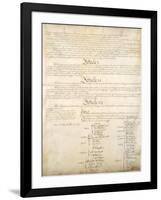 U.S. Constitution Page 4 Plastic Sign-null-Framed Art Print