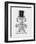 U.S. fashion history print of a man made of hats, indicating the latest fashion trend at the time.-Vernon Lewis Gallery-Framed Art Print