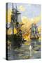 U.S. Fleet of Oliver H. Perry during His Naval Victory over the British on Lake Erie in 1813-null-Stretched Canvas