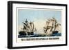 U.S. Frigate United States Capturing H.B.M. Frigate Macedonian-Currier & Ives-Framed Art Print