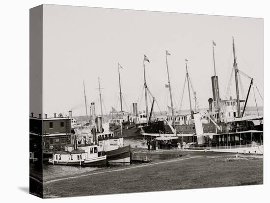 U.S. Government Fleet at Sault Ste. Marie, Mich.-null-Stretched Canvas