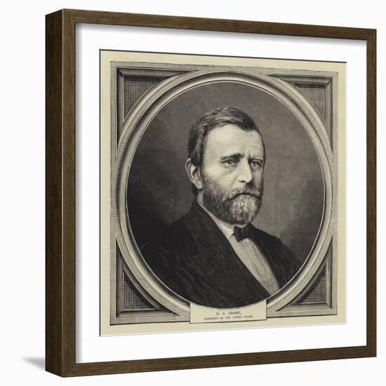 U S Grant, President of the United States-null-Framed Giclee Print