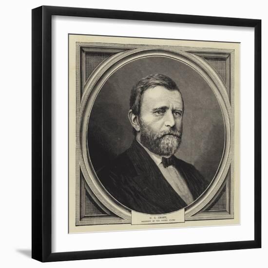 U S Grant, President of the United States-null-Framed Giclee Print