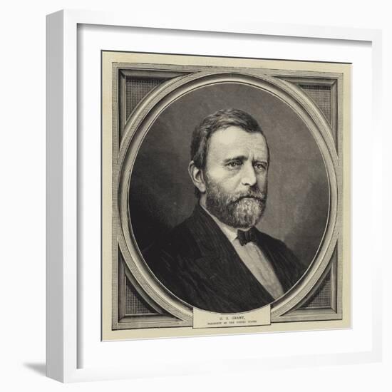 U S Grant, President of the United States-null-Framed Giclee Print