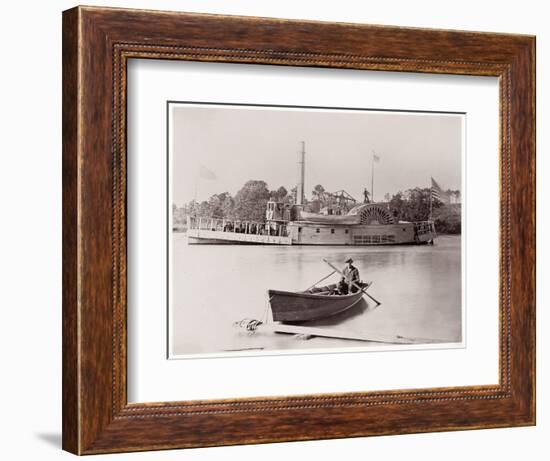 U.S. Gunboat, 1861-65-Timothy O'Sullivan-Framed Giclee Print