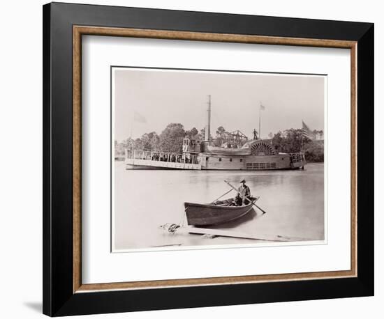 U.S. Gunboat, 1861-65-Timothy O'Sullivan-Framed Giclee Print