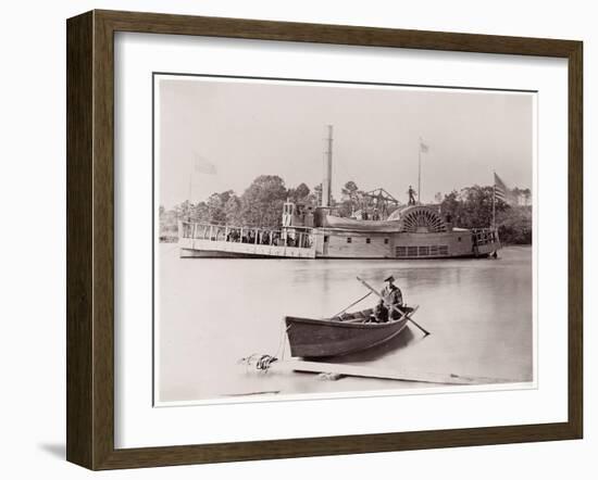 U.S. Gunboat, 1861-65-Timothy O'Sullivan-Framed Giclee Print