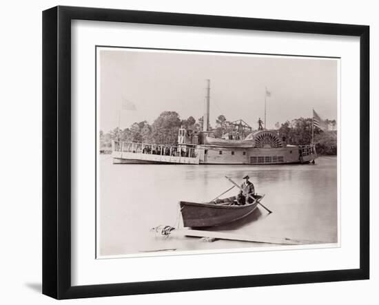 U.S. Gunboat, 1861-65-Timothy O'Sullivan-Framed Giclee Print