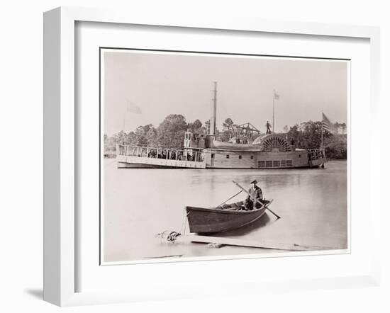 U.S. Gunboat, 1861-65-Timothy O'Sullivan-Framed Giclee Print