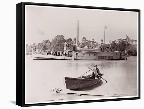 U.S. Gunboat, 1861-65-Timothy O'Sullivan-Framed Stretched Canvas