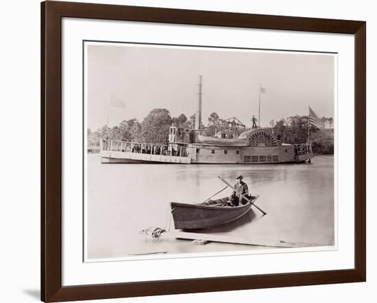 U.S. Gunboat, 1861-65-Timothy O'Sullivan-Framed Giclee Print