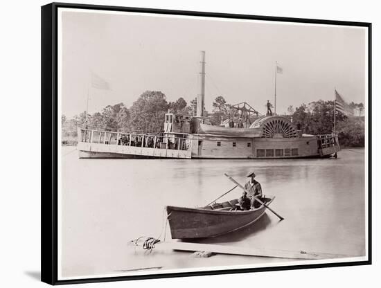 U.S. Gunboat, 1861-65-Timothy O'Sullivan-Framed Stretched Canvas