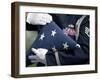 U.S. Honor Guard Performs a Flag Folding Demonstration-null-Framed Photographic Print