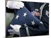 U.S. Honor Guard Performs a Flag Folding Demonstration-null-Mounted Photographic Print