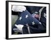 U.S. Honor Guard Performs a Flag Folding Demonstration-null-Framed Photographic Print