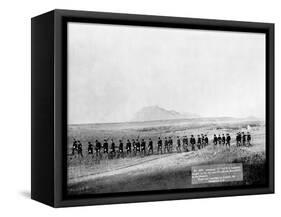 U.S. Infantry Marching Near Fort Meade-null-Framed Stretched Canvas