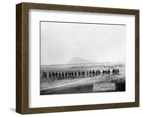 U.S. Infantry Marching Near Fort Meade-null-Framed Photographic Print