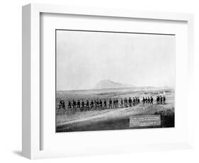 U.S. Infantry Marching Near Fort Meade-null-Framed Photographic Print