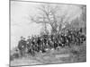 U.S. Infantry Resting Near Fort Meade-null-Mounted Photographic Print