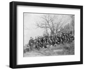 U.S. Infantry Resting Near Fort Meade-null-Framed Photographic Print