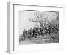 U.S. Infantry Resting Near Fort Meade-null-Framed Photographic Print