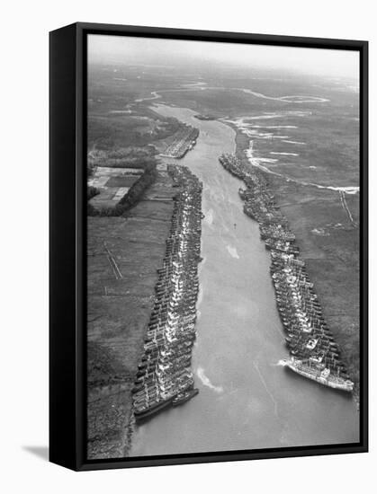 U.S. Liberty Ships-Tony Linck-Framed Stretched Canvas