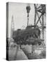 U.S. Locomotives Being Unloaded at Tunis, 1943-null-Stretched Canvas