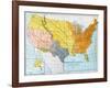 U.S. Map, 1776/1884-null-Framed Giclee Print